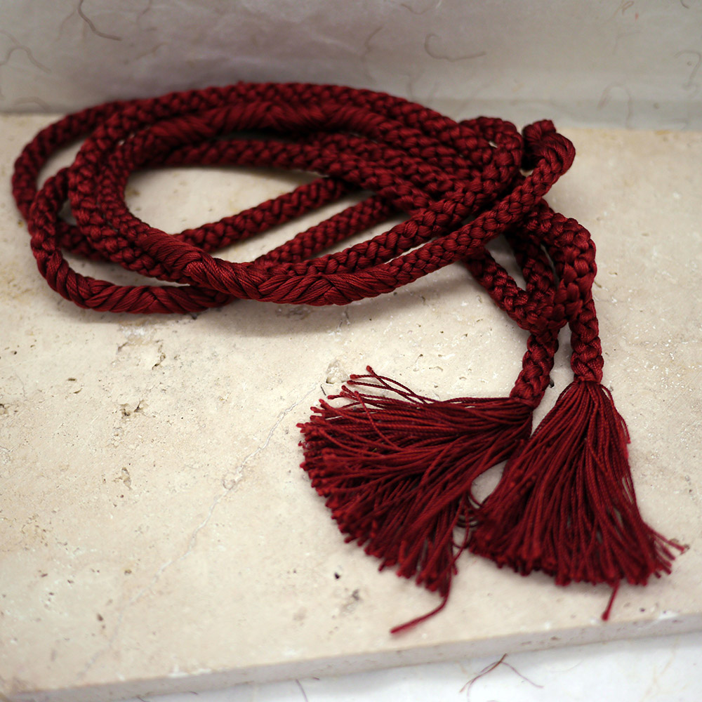 Photo d'un obijime japonais en soie vintage