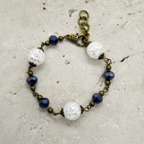 Bracelet vintage en pierres semi-précieuses de cristal