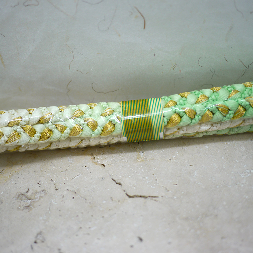 Ceinture de kimono japonais en soie verte