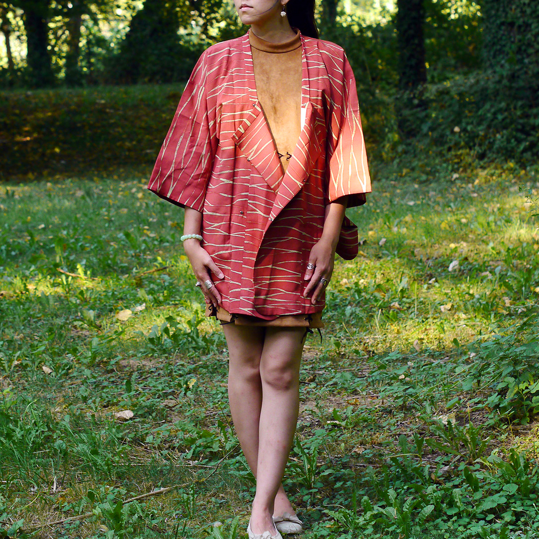 Haori à motif zébré