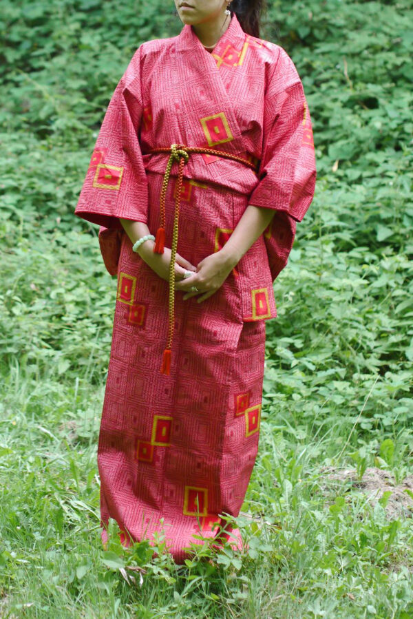 Kimono japonais en soie style années 70